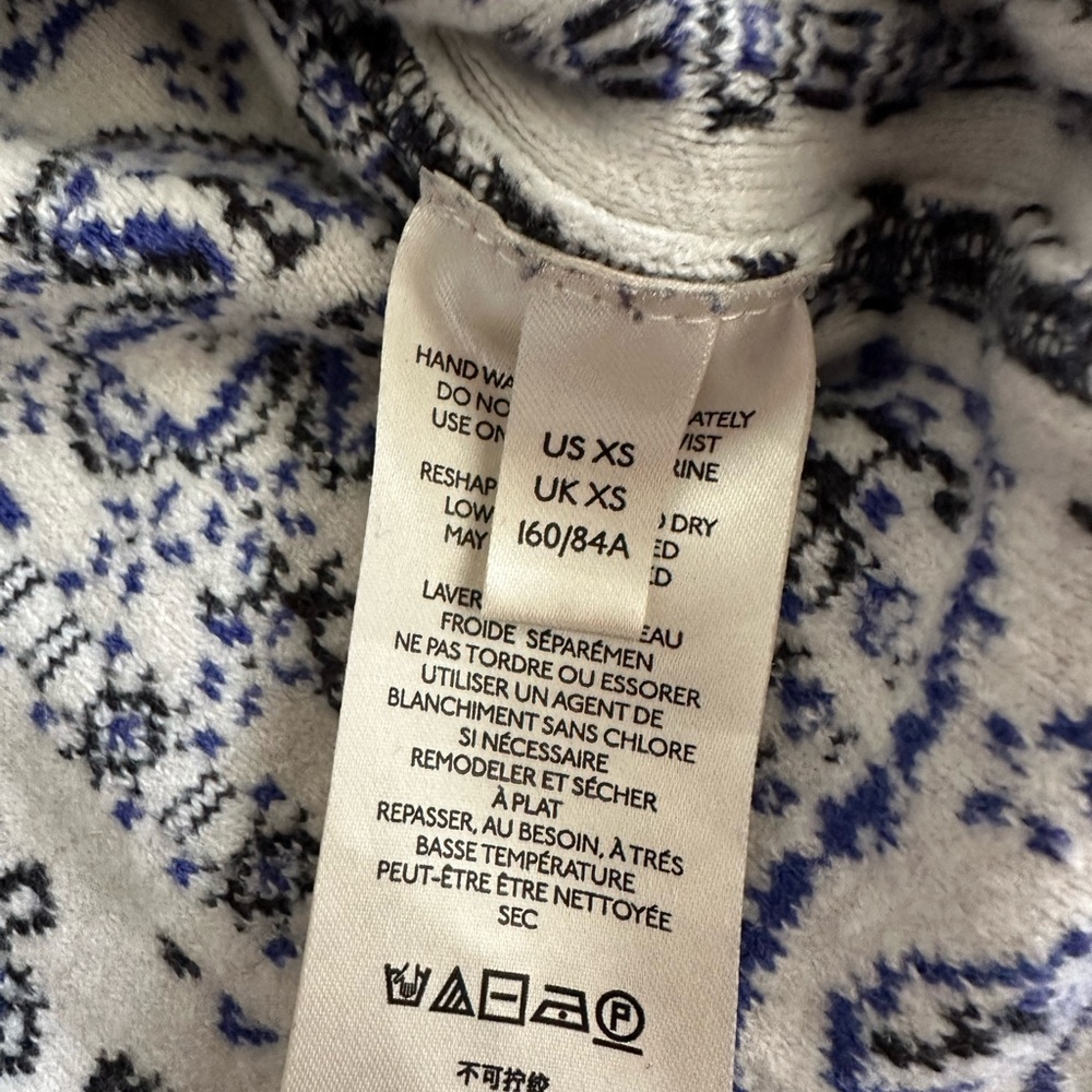 Free People Damen Thermo Pullover Pulli blau Mixed Print - Picture 11 of 13